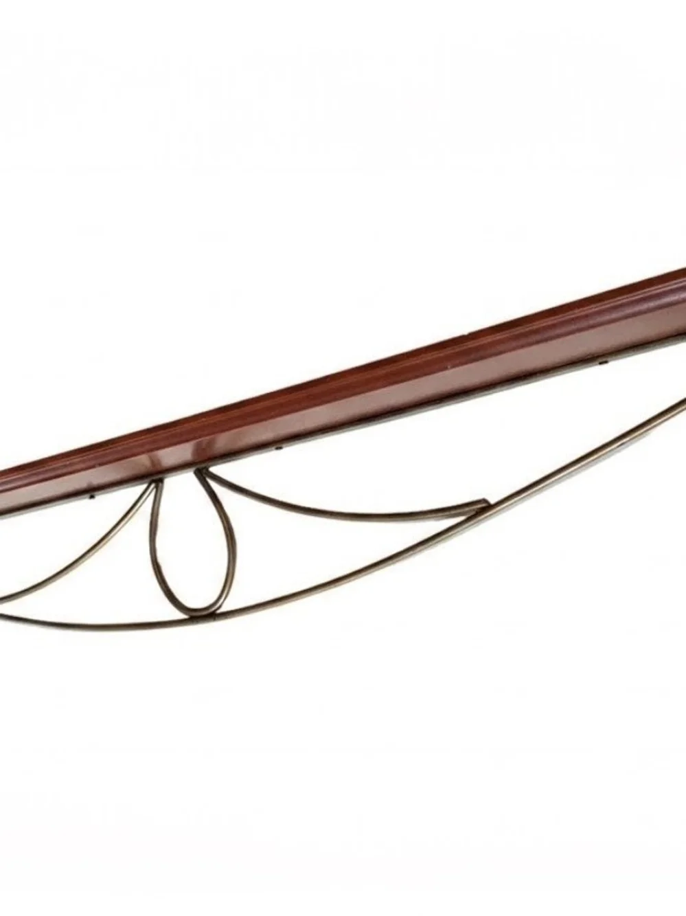 AT-1 Decorative Wood and Metal Wall Shelf Bracket in Brown and Bronze